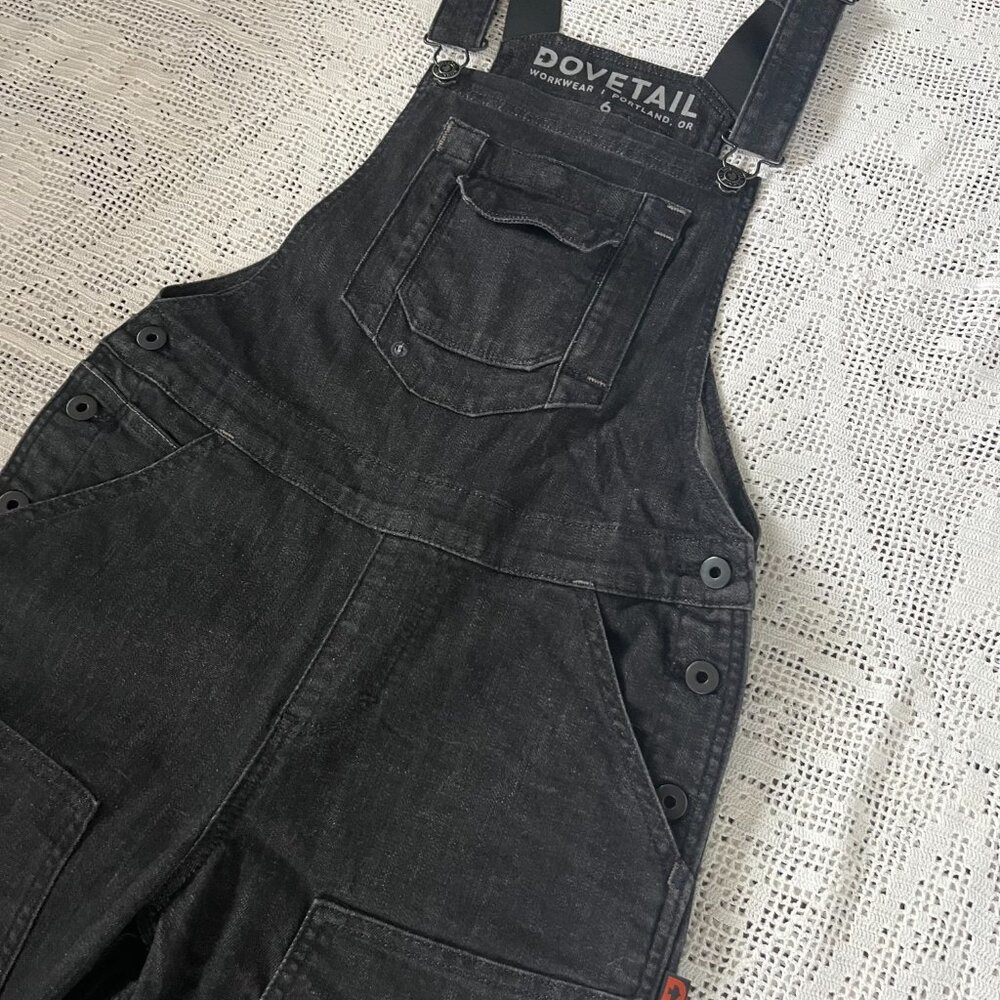 DOVETAIL Workwear Charcoal Denim Overalls - Picture 2 of 10